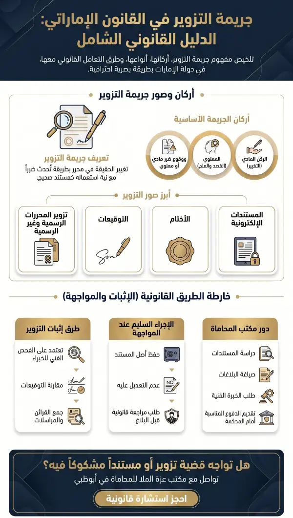 دليل جريمة التزوير في القانون الإماراتي