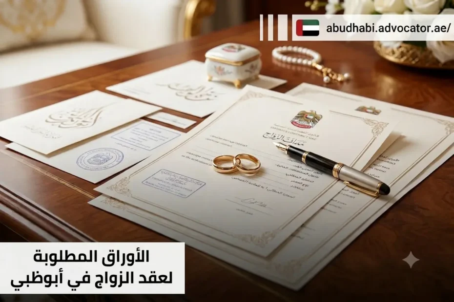 الأوراق المطلوبة لعقد الزواج في أبوظبي