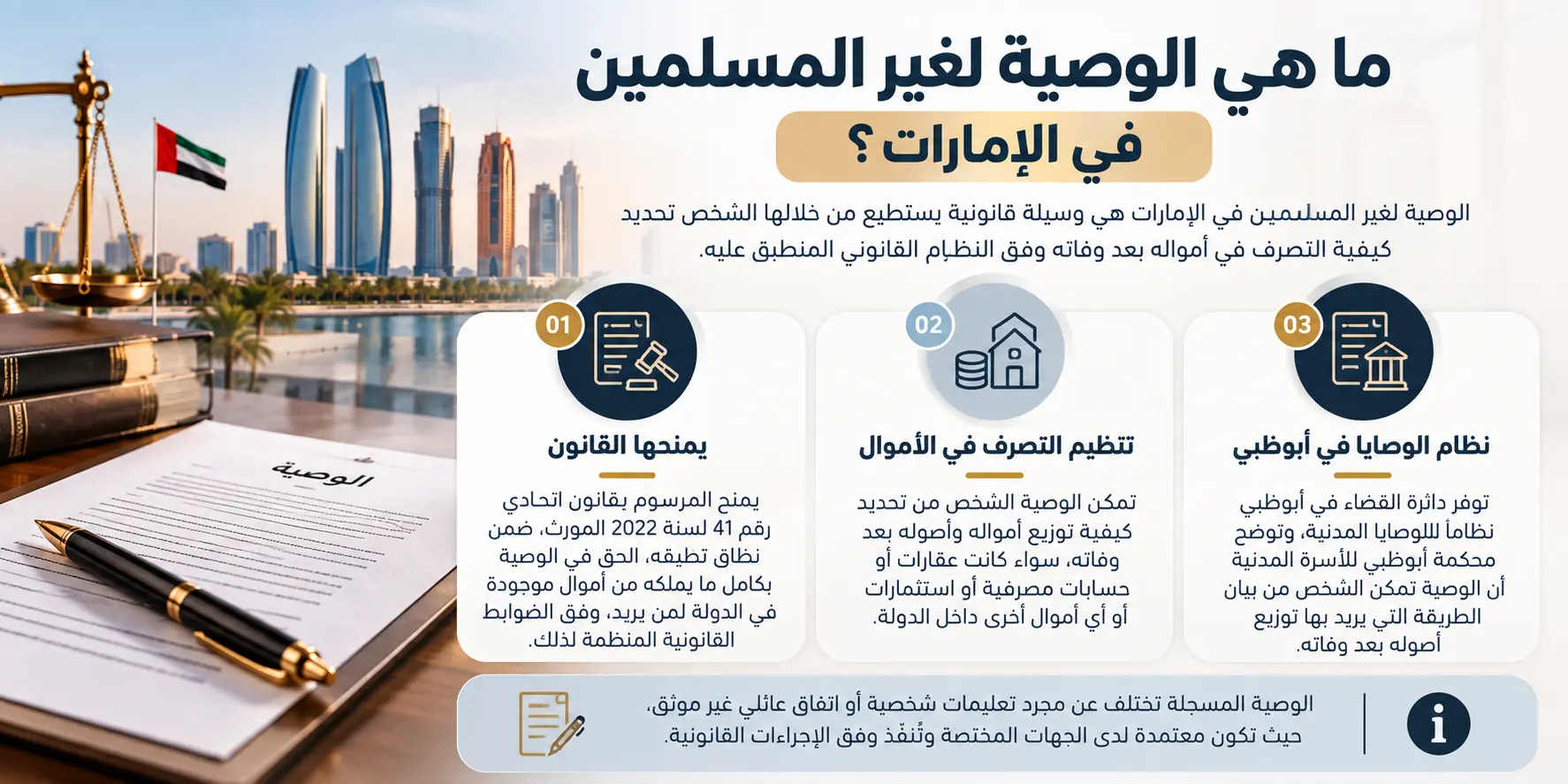 الوصية لغير المسلمين في الإمارات