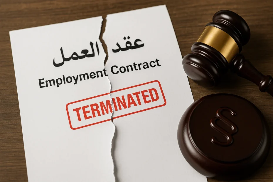انهاء عقد العمل قبل انتهاء مدته