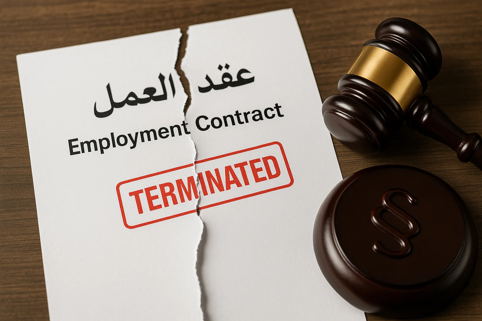 انهاء عقد العمل قبل انتهاء مدته