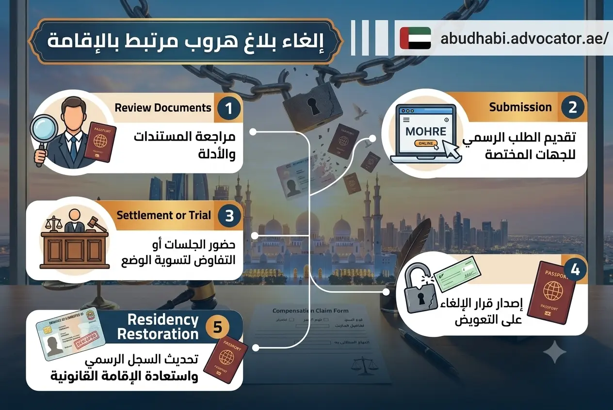 إلغاء بلاغ هروب مرتبط بالإقامة في أبوظبي
