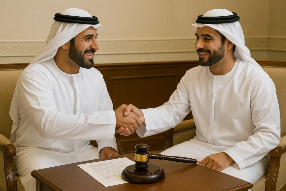 شروط وإجراءات الصلح في قضايا التعويض في أبوظبي