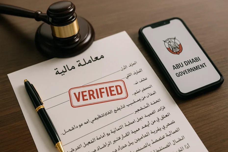 كل ما يهمك عن توثيق المعاملات المالية في أبوظبي
