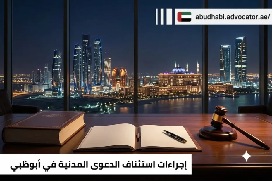 اجراءات استئناف الدعوى المدنية في أبوظبي