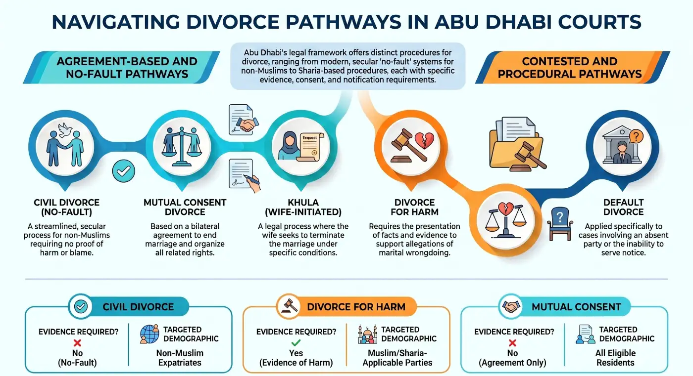 Types of Divorce Cases In Abu Dhabi Courts