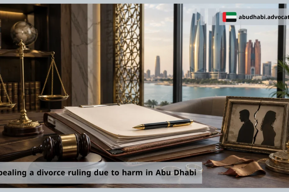 Appealing a divorce ruling due to harm in Abu Dhabi