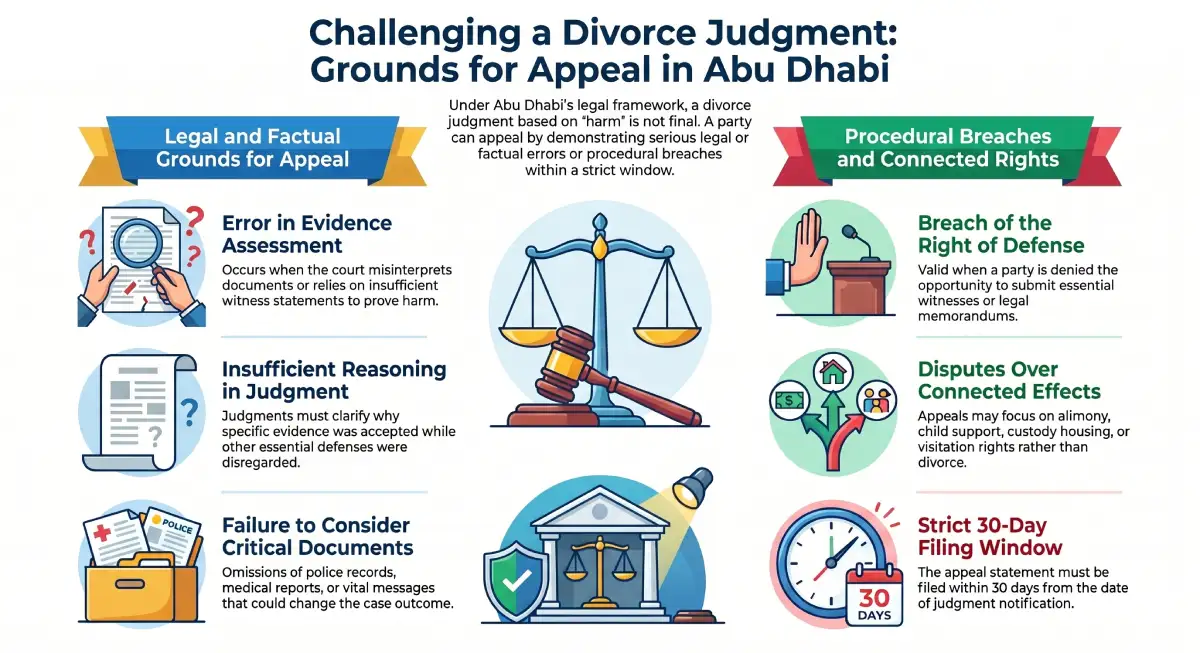Is divorce on grounds of harm different from civil divorce for non-Muslims in Abu Dhabi