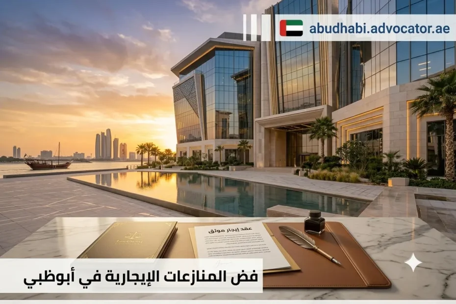 فض المنازعات الإيجارية في أبوظبي