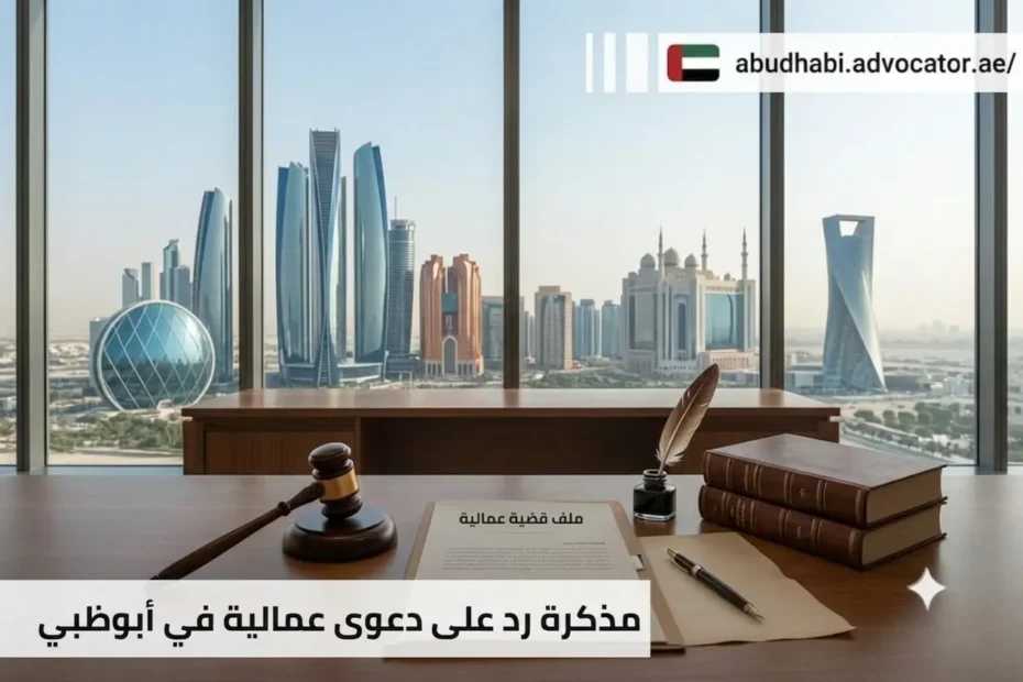 مذكرة رد على دعوى عمالية في أبوظبي